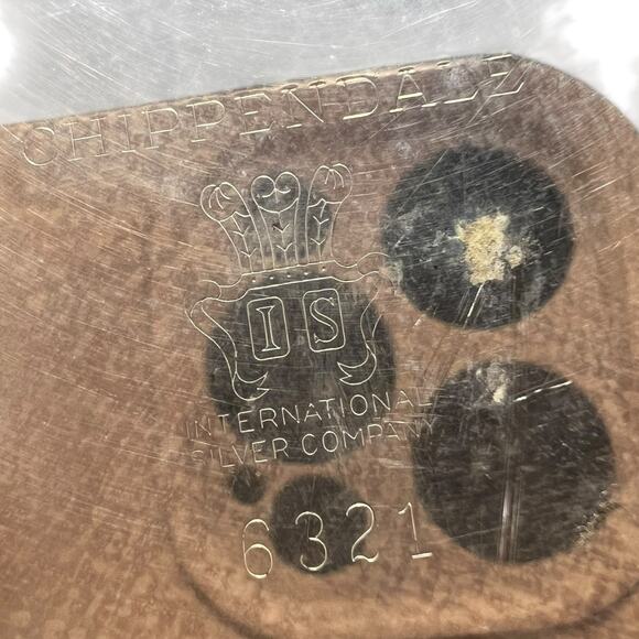 Vintage Chippendale International Silver Co Plated Serving Tray Platter - Picture 9 of 13